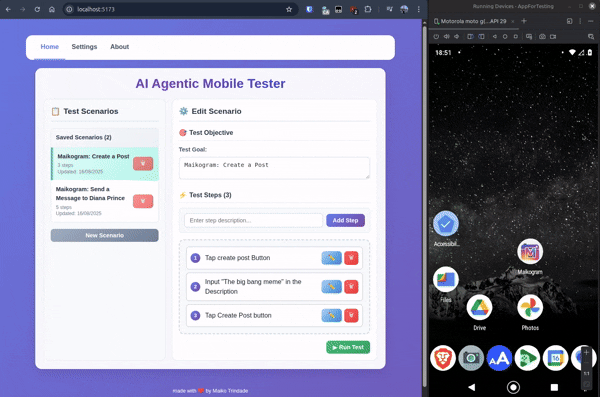 AI Agentic Mobile Tester
